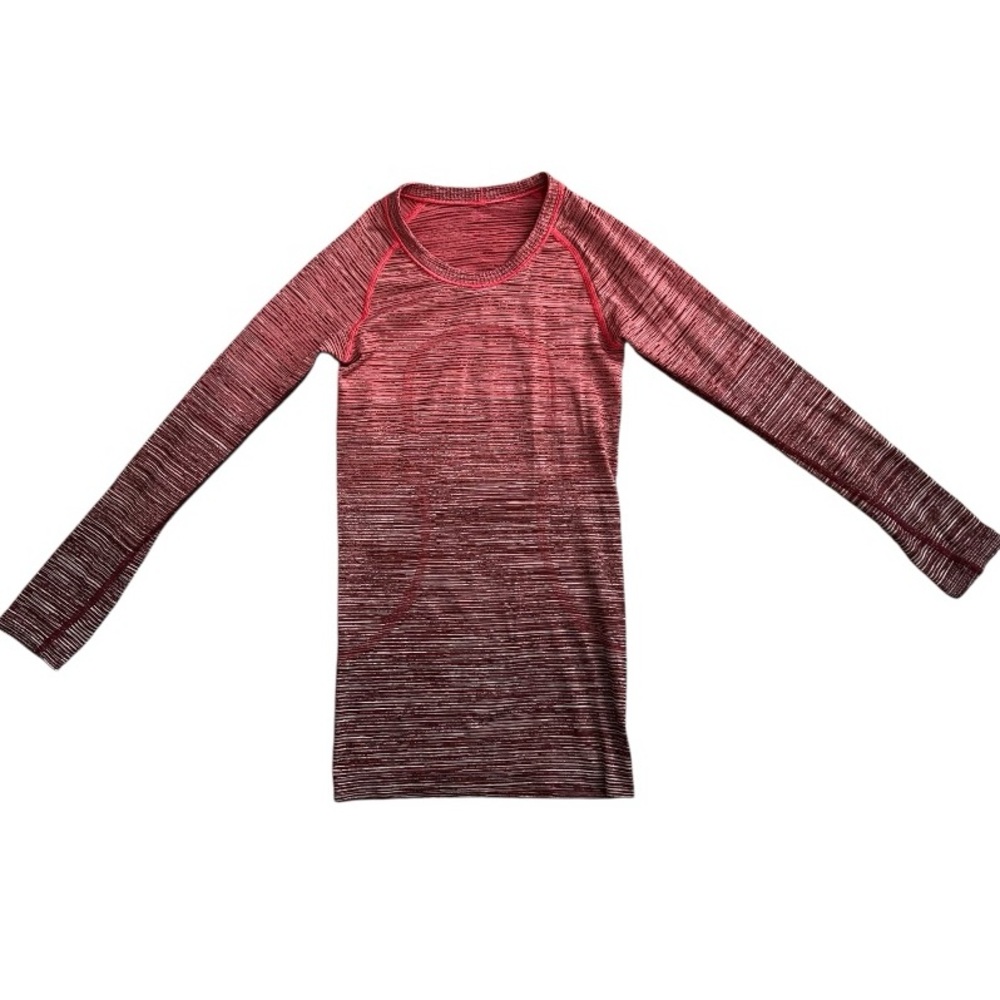 Lululemon Swiftly Long Sleeve Red Ombré | Size 2